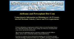 Airframe and powerplant certification information